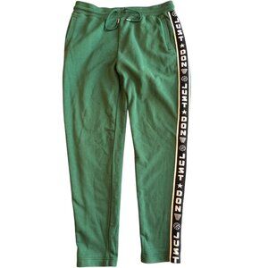 Just Don All City Sweat Pants Mens Size XL Joggers Y2K Pockets Green EUC